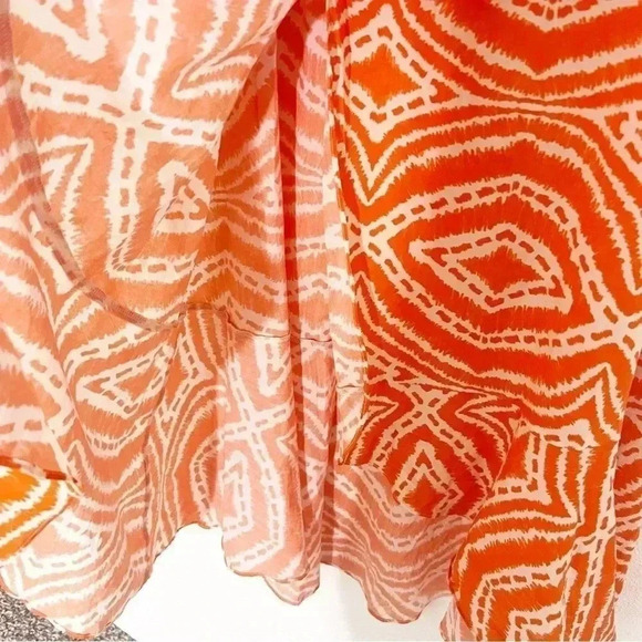 NWT Seafolly Australia Orange Zanzibar Midi Wrap Skirt, Size Small - Picture 3 of 8